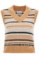 "soft striped knit vest with a comfortable