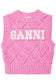 knitted logo vest in seven