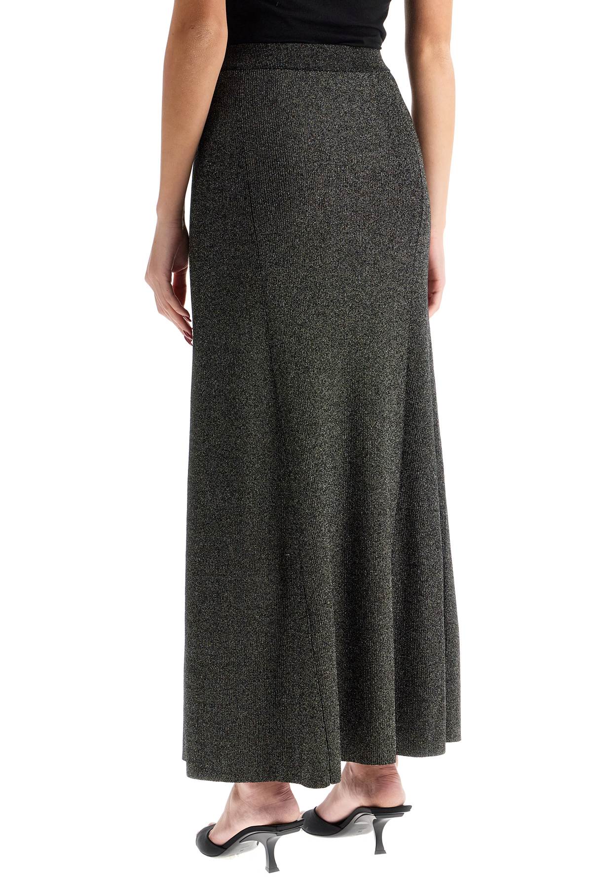 long lurex knit skirt