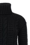 moncler x edward enninful tricot turtleneck sweater in heavy knitted virgin wool
