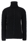 moncler x edward enninful tricot turtleneck sweater in heavy knitted virgin wool