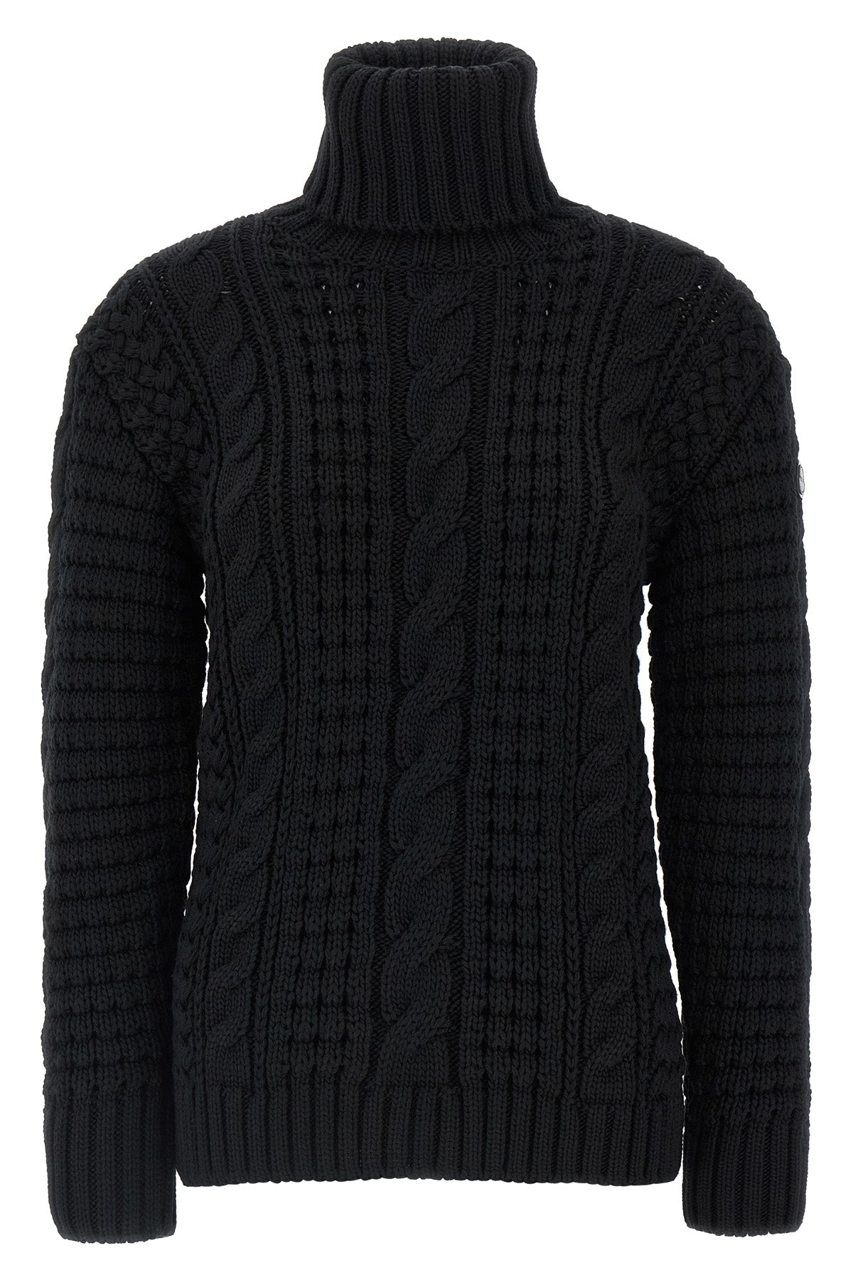 moncler x edward enninful tricot turtleneck sweater in heavy knitted virgin wool