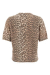 leopard wool mix leopard-patterned wool t-shirt