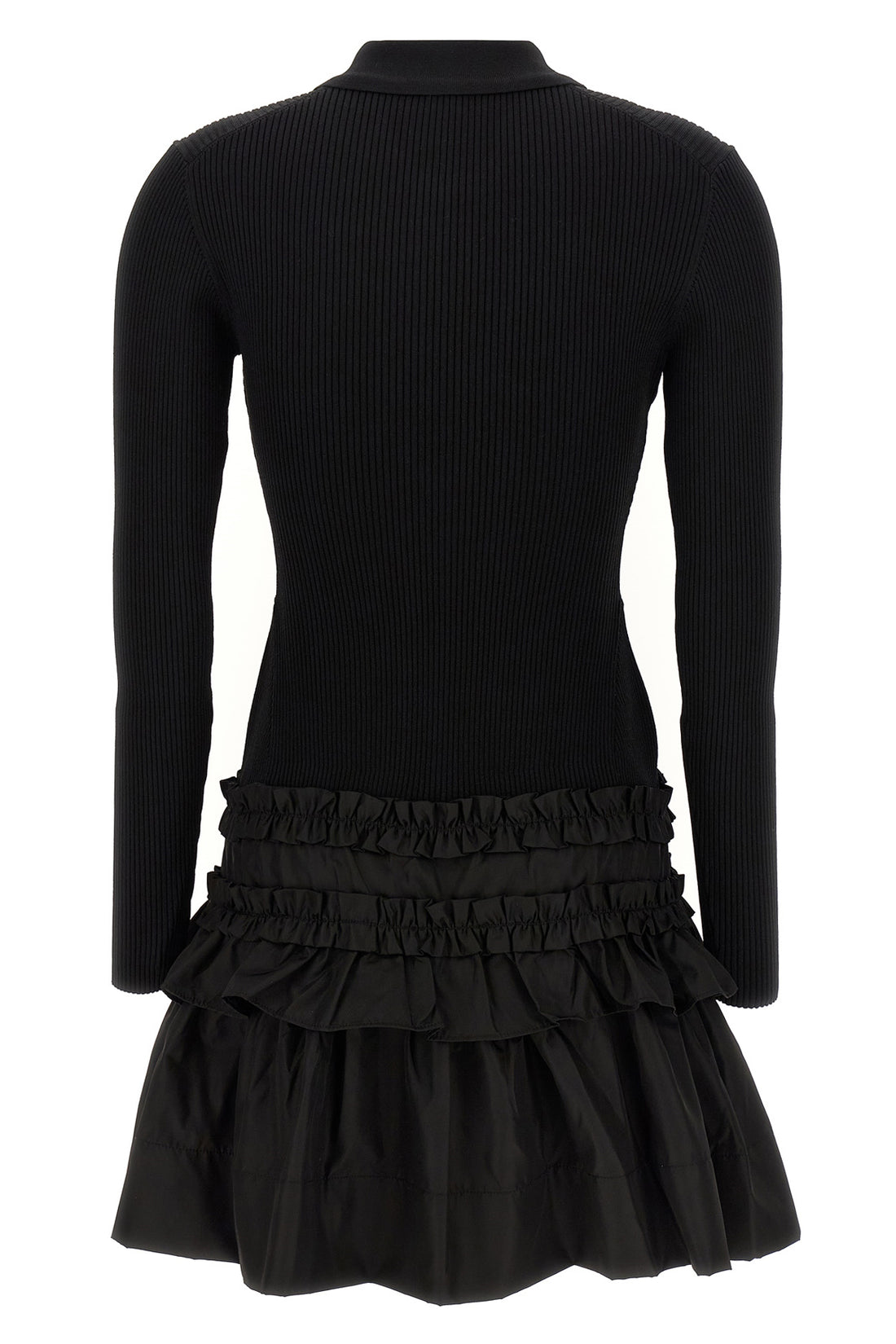 GANNI M melange rib knit mini dress
