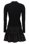 melange rib knit mini dress