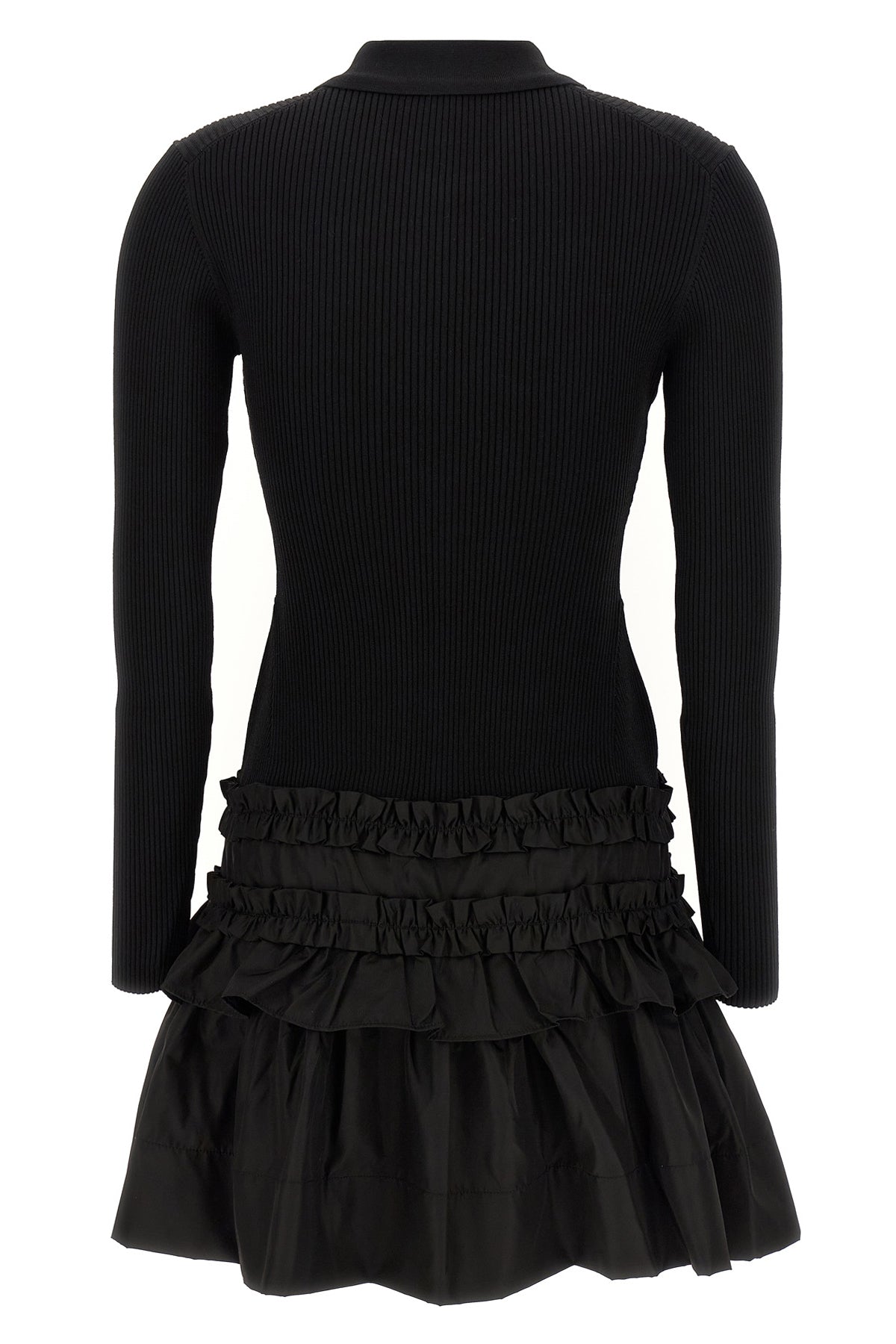 melange rib knit mini dress