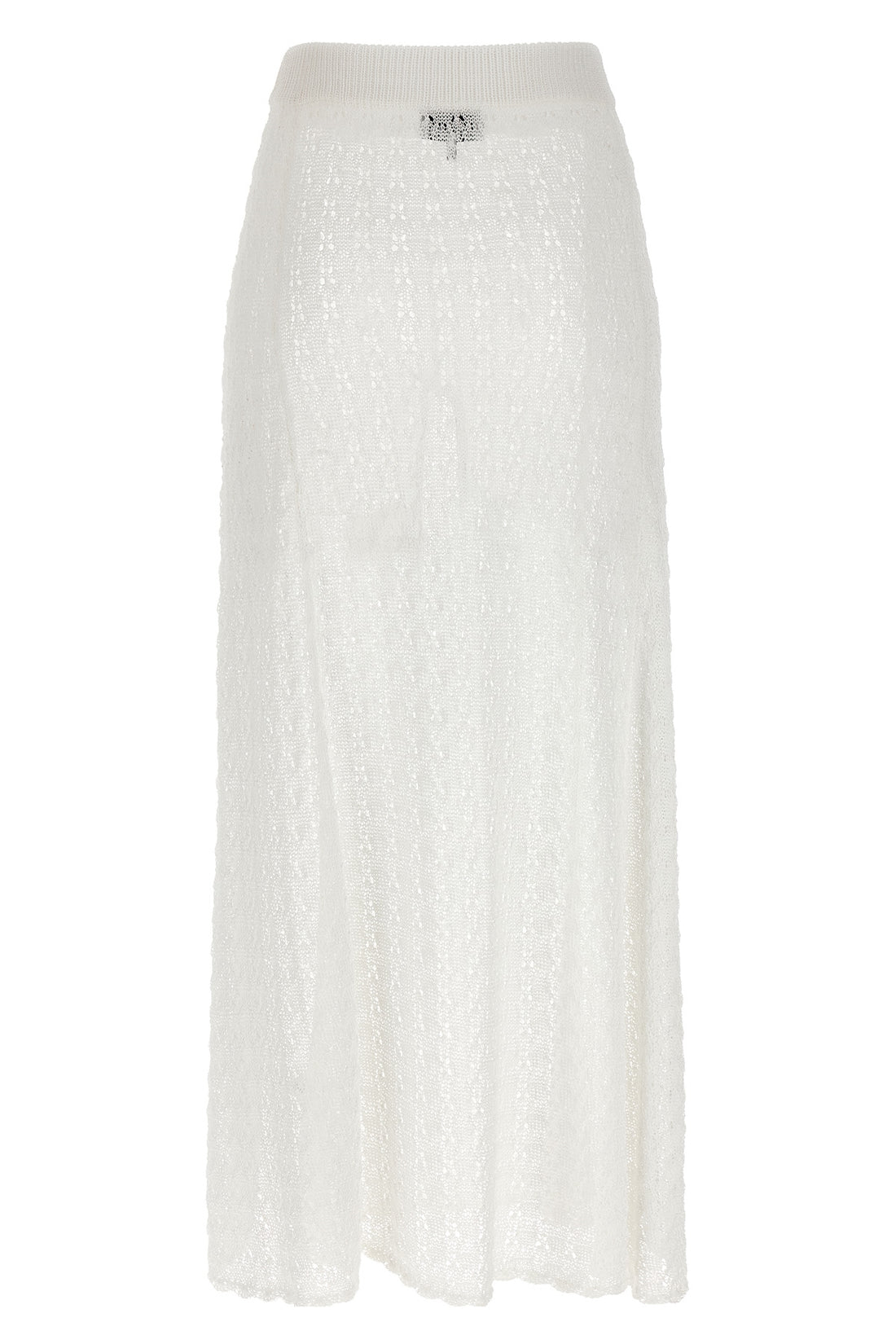 GANNI S long shiny pointelle knit crocheted knit shiny knit