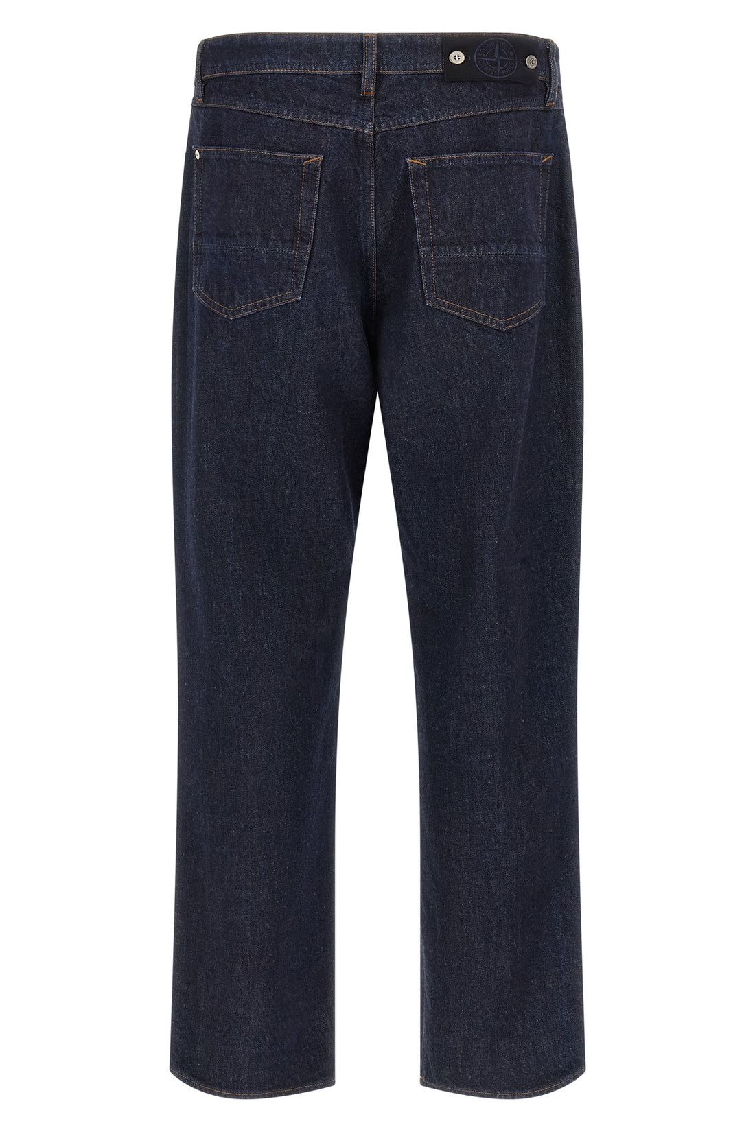 STONE ISLAND 36 indigo denim-rinsed jeans in garment-dyed cotton denim