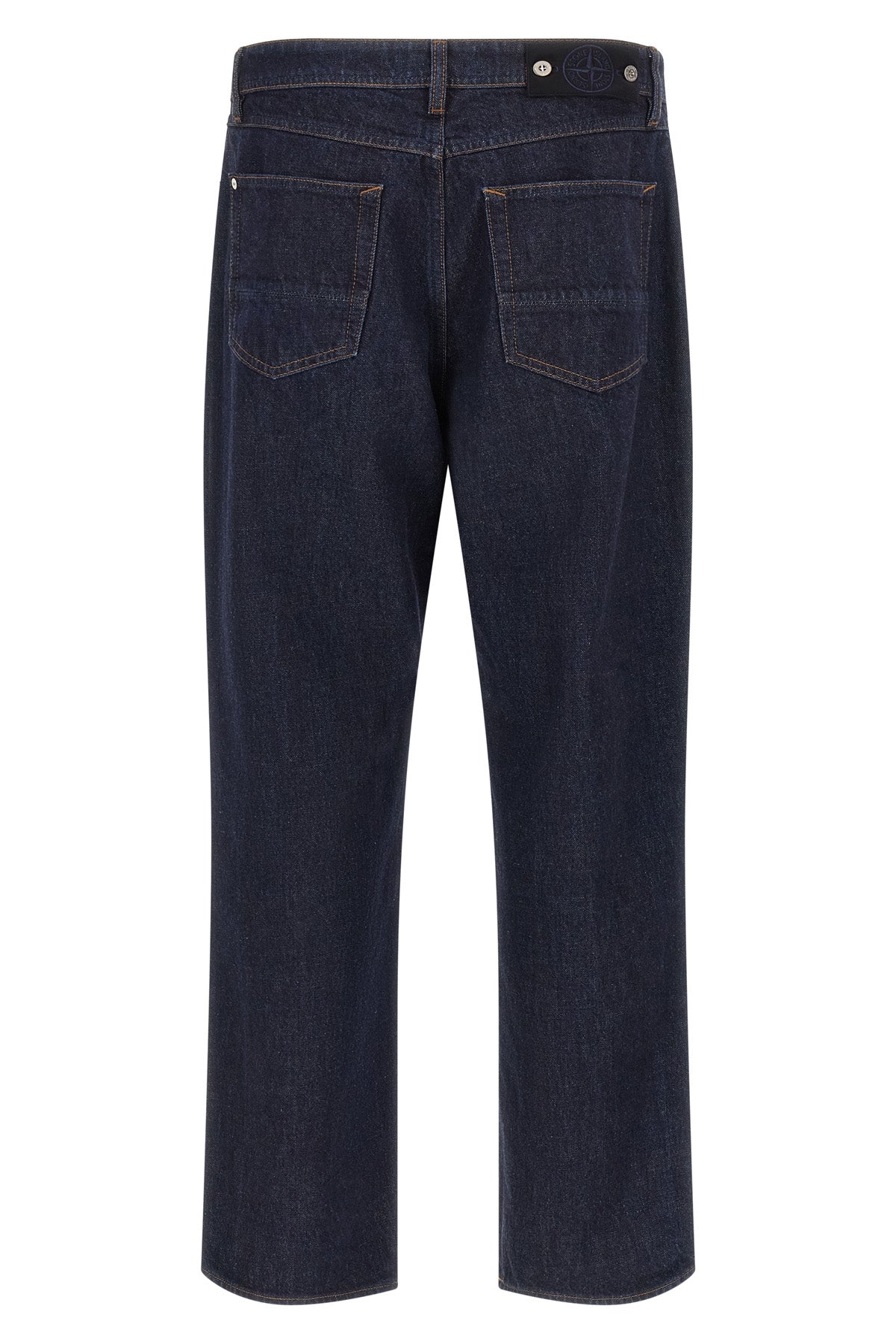 indigo denim-rinsed jeans in garment-dyed cotton denim