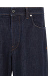 indigo denim-rinsed jeans in garment-dyed cotton denim