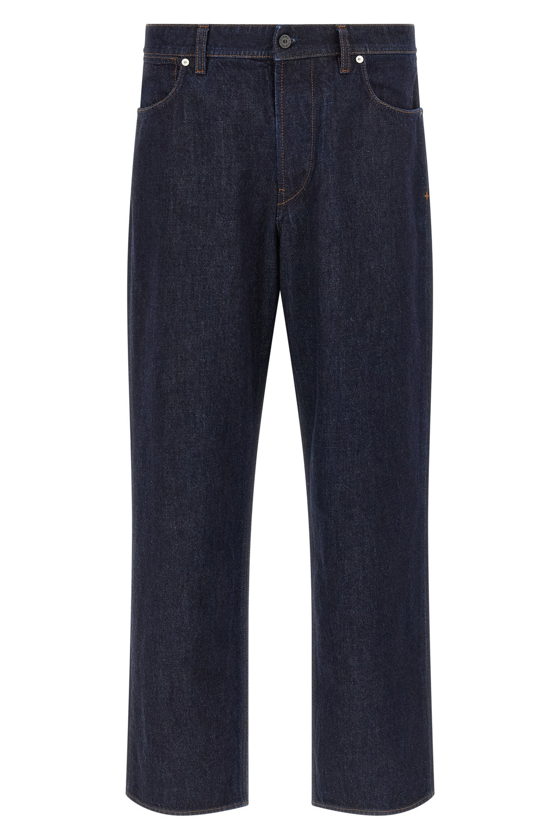 STONE ISLAND 36 indigo denim-rinsed jeans in garment-dyed cotton denim