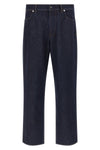 indigo denim-rinsed jeans in garment-dyed cotton denim