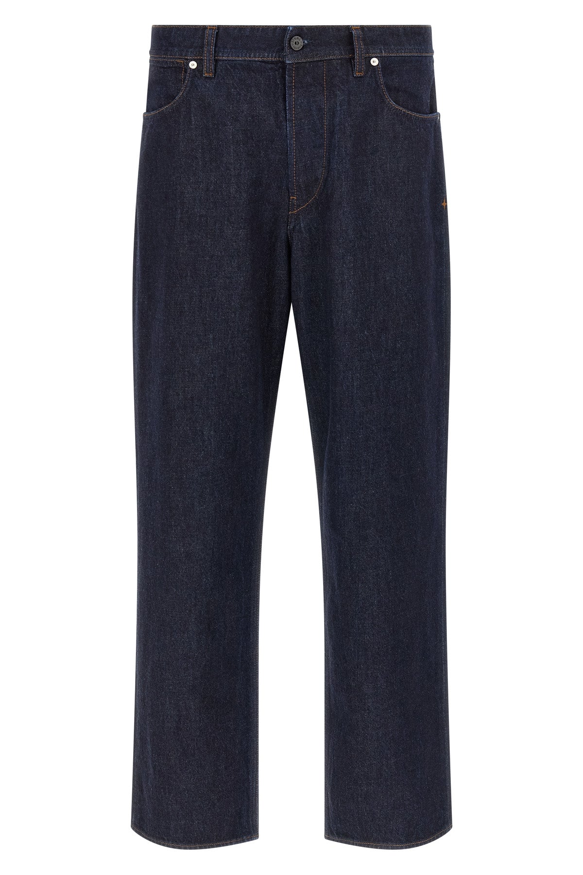 indigo denim-rinsed jeans in garment-dyed cotton denim