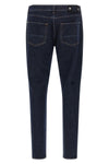indigo denim-rinsed jeans in garment-dyed cotton denim