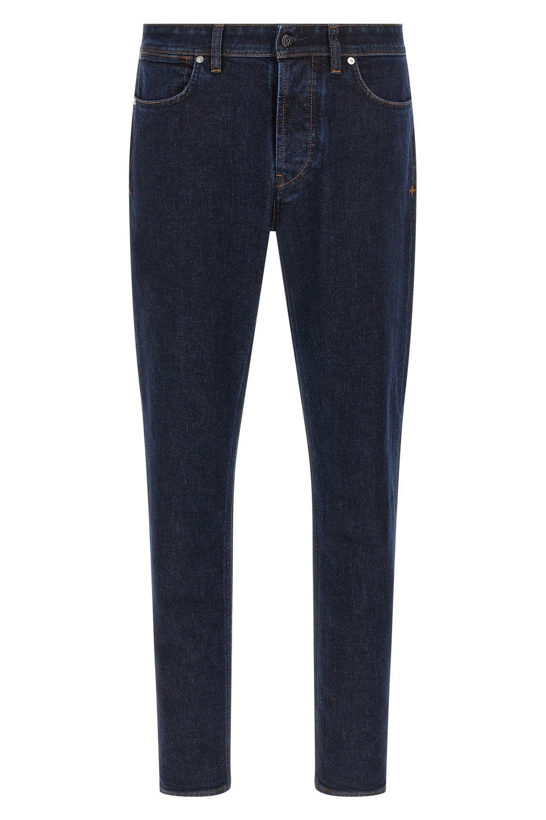 STONE ISLAND 32 indigo denim-rinsed jeans in garment-dyed cotton denim