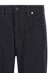 indigo denim-rinsed jeans in garment-dyed cotton denim
