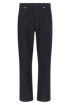 indigo denim-rinsed jeans in garment-dyed cotton denim