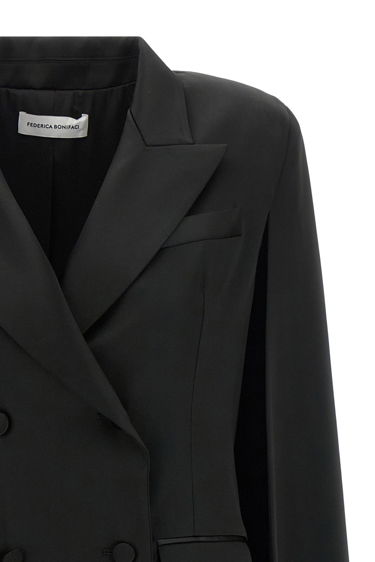 the federica bonifaci blazer stands out for its rigorous sartorial construction