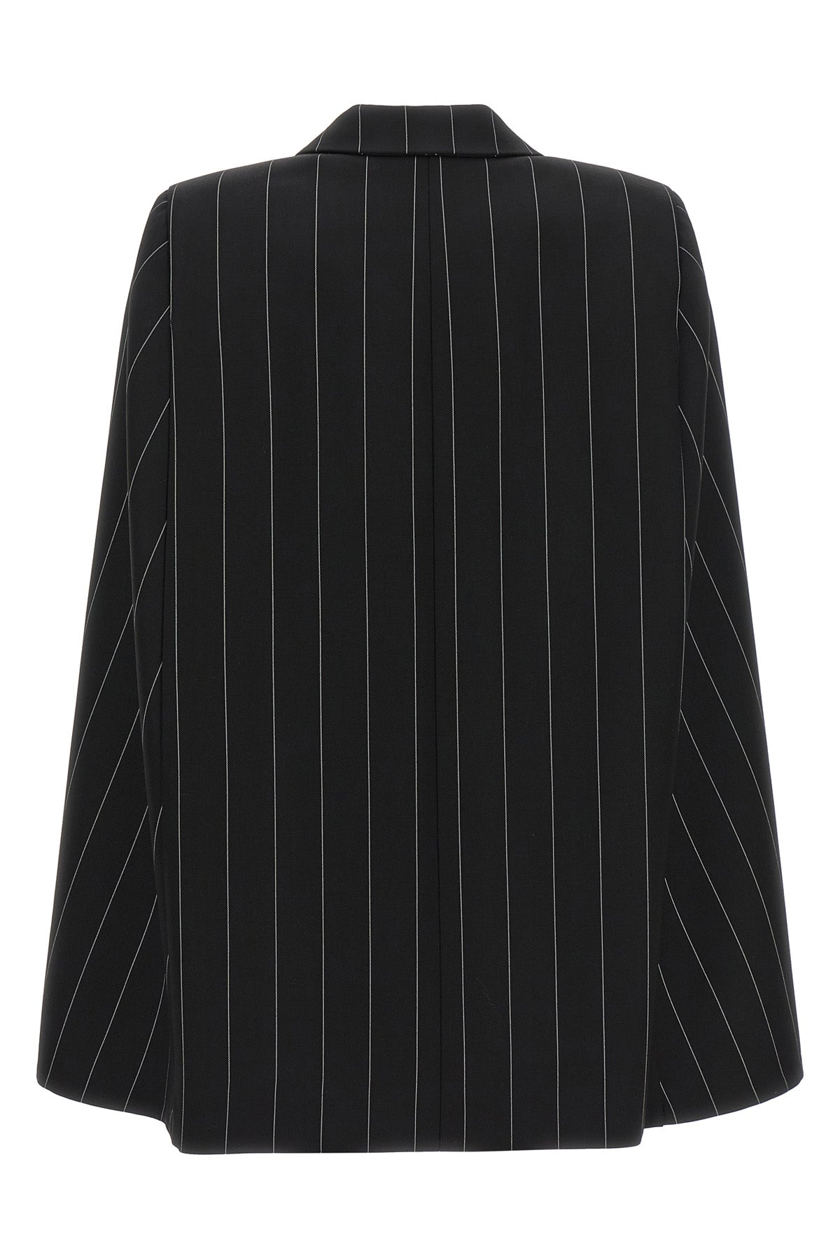 federica bonifaci tuxedo double-breasted cape redefines the codes of tradition
