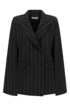 federica bonifaci tuxedo double-breasted cape redefines the codes of tradition