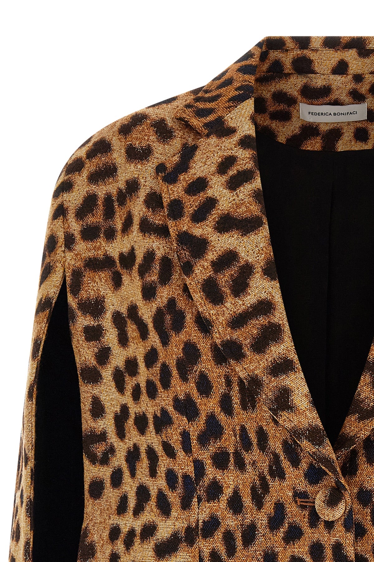 the federica bonifaci cape leopard blazer redefines the codes of contemporary
