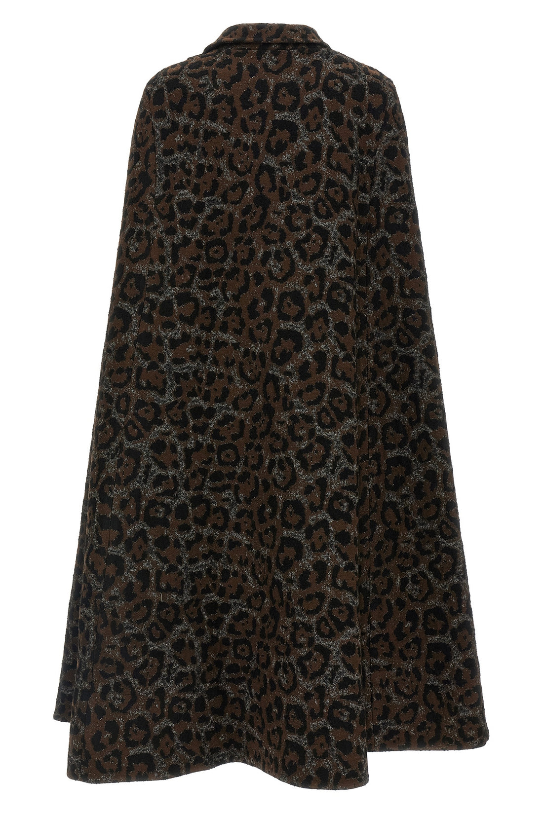 FEDERICA BONIFACI L federica bonifaci leopard cape stands out for its flared and enveloping silhou
