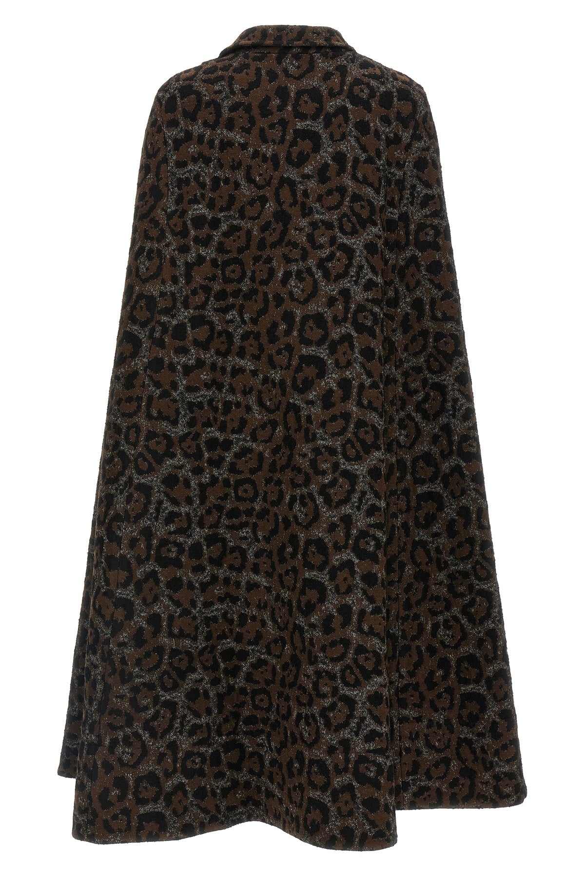 federica bonifaci leopard cape stands out for its flared and enveloping silhou