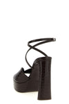 karli crocodile-print leather sandals