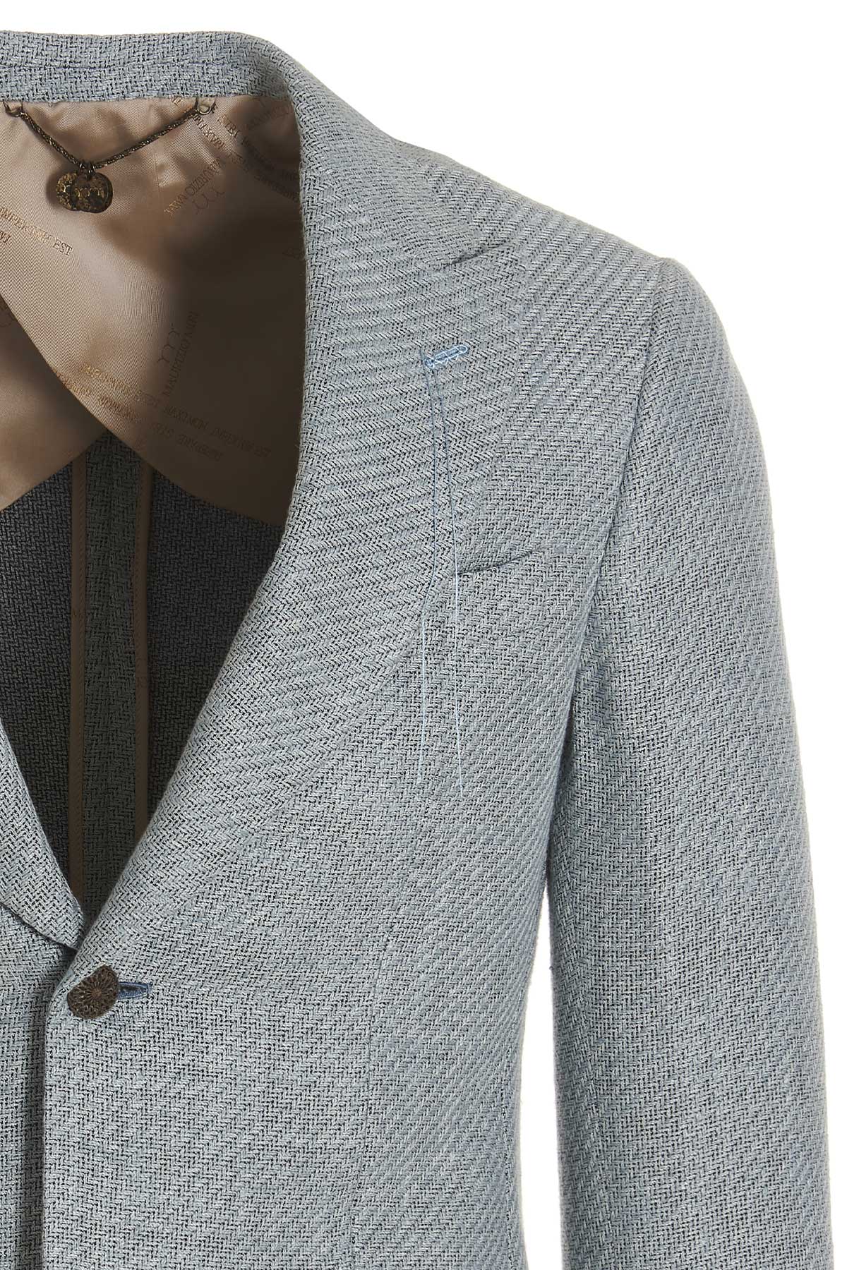 keanu single-breasted blazer in textured fabric