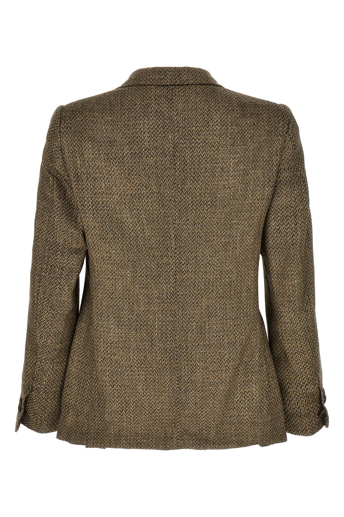 MAURIZIO MIRI 46 herringbone patterned wool blend keanu single-breasted blazer