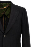 keanu single-breasted blazer in pinstriped cotton blend
