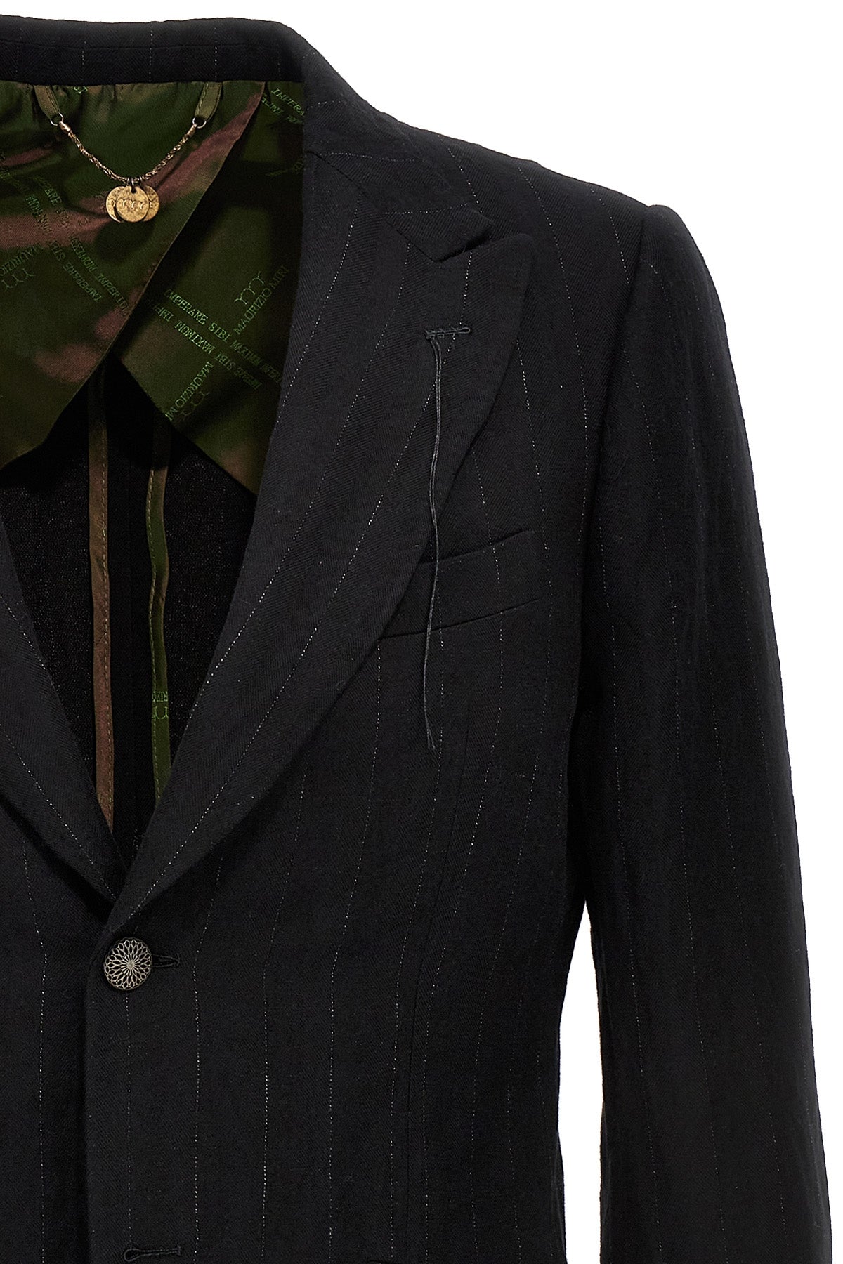 keanu single-breasted blazer in pinstriped cotton blend