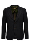 keanu single-breasted blazer in pinstriped cotton blend