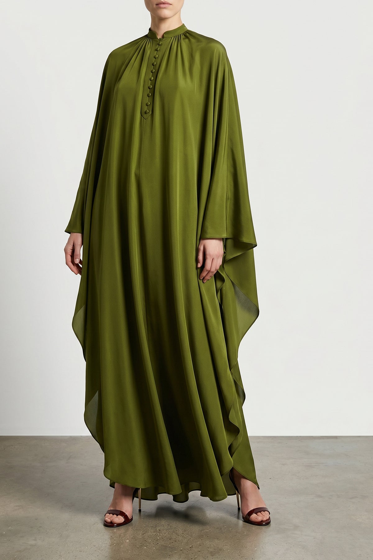 the long hooded dress tom ford pure fluid silk redefines sartorial volumes throu