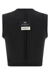 w run sleeveless crew neck top in tech fabric