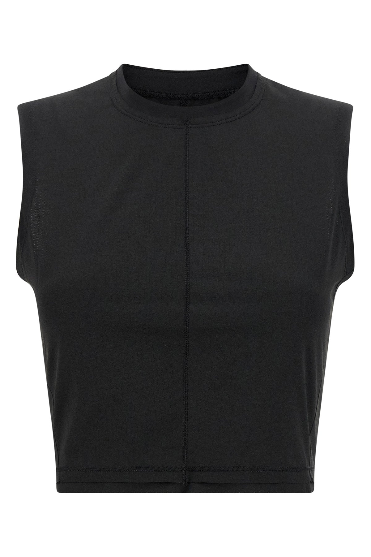 w run sleeveless crew neck top in tech fabric