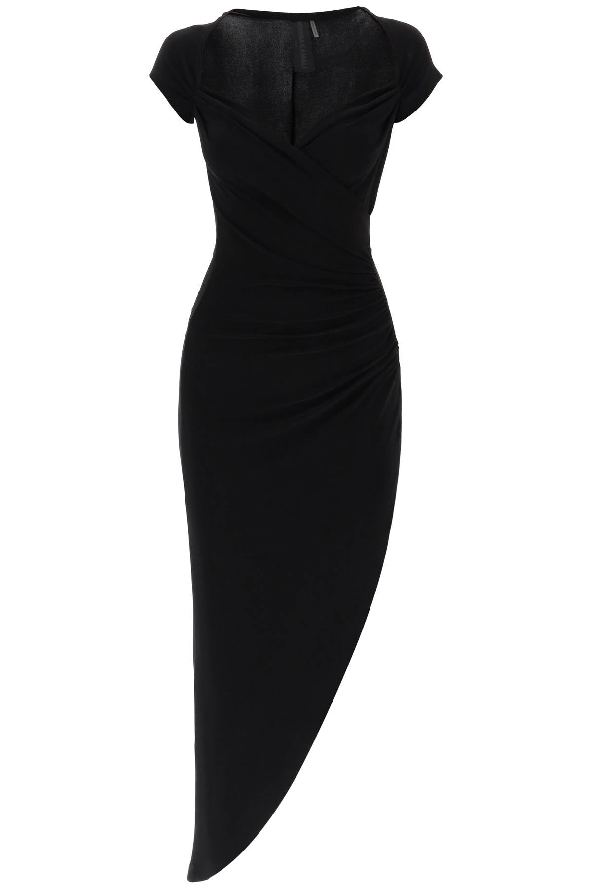 midi dress with side ruch