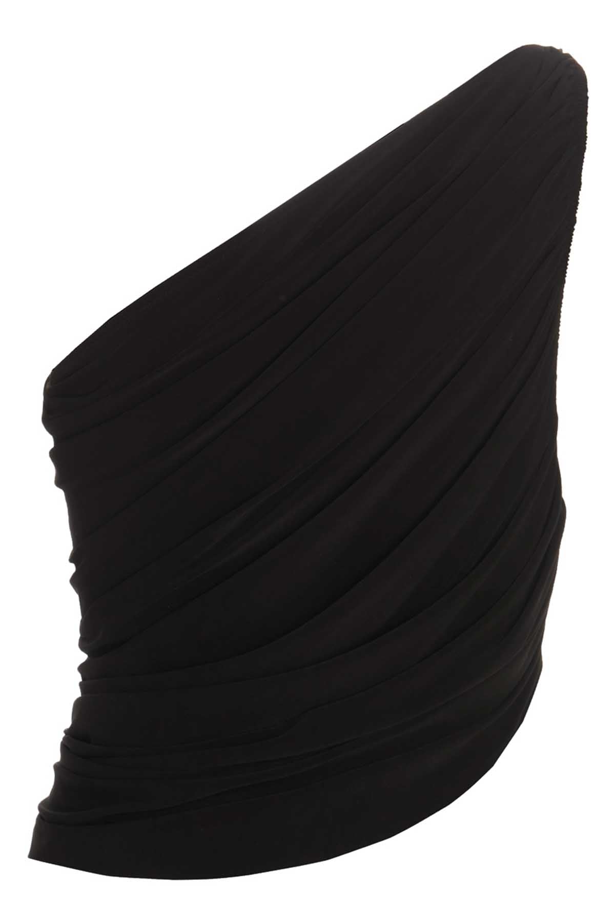 diana one-shoulder stretch draped top
