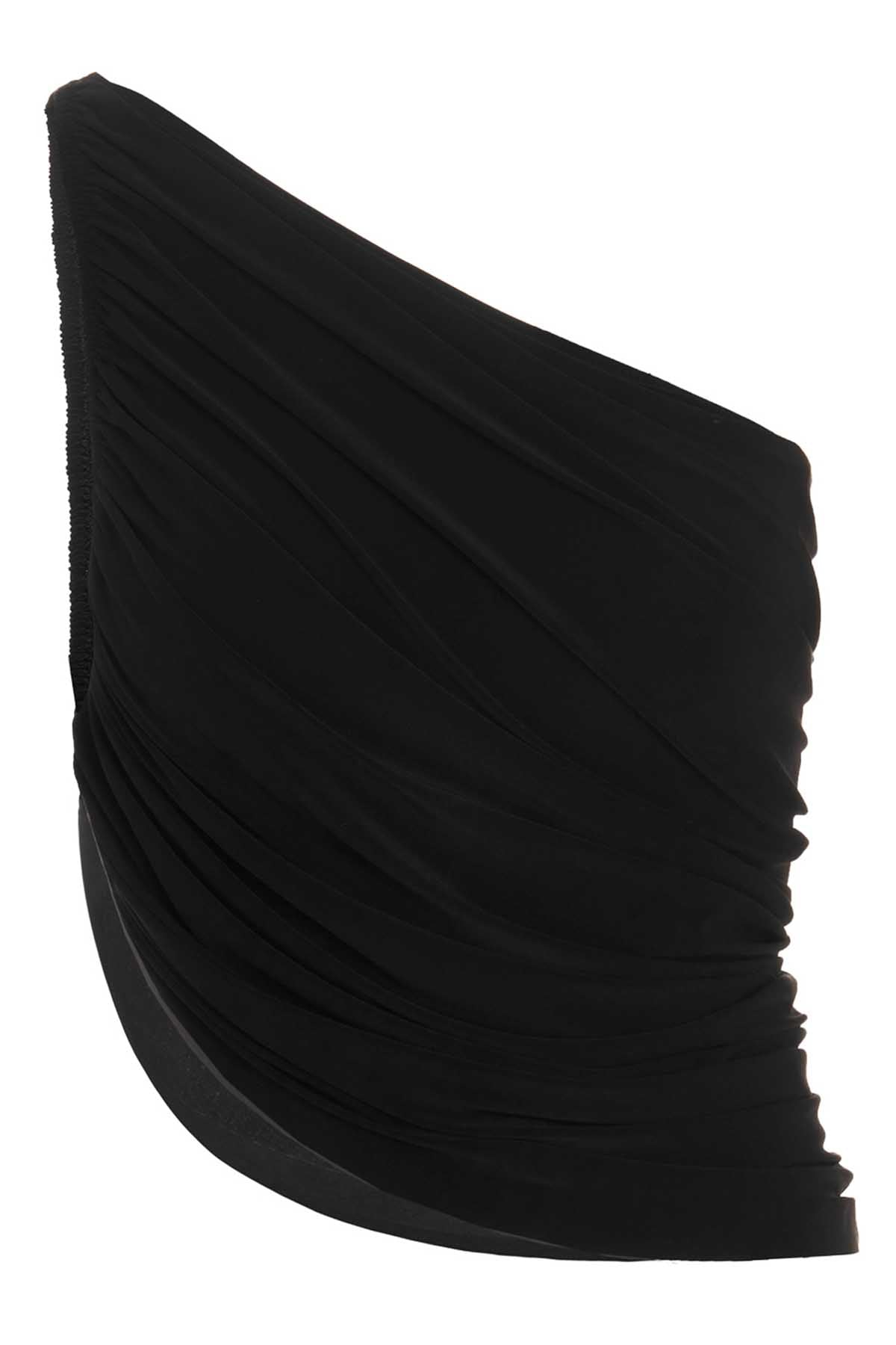 diana one-shoulder stretch draped top