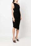 diana one-shoulder stretch fabric dress