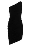 diana one-shoulder stretch fabric dress