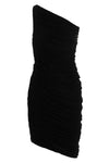 diana one-shoulder stretch fabric dress