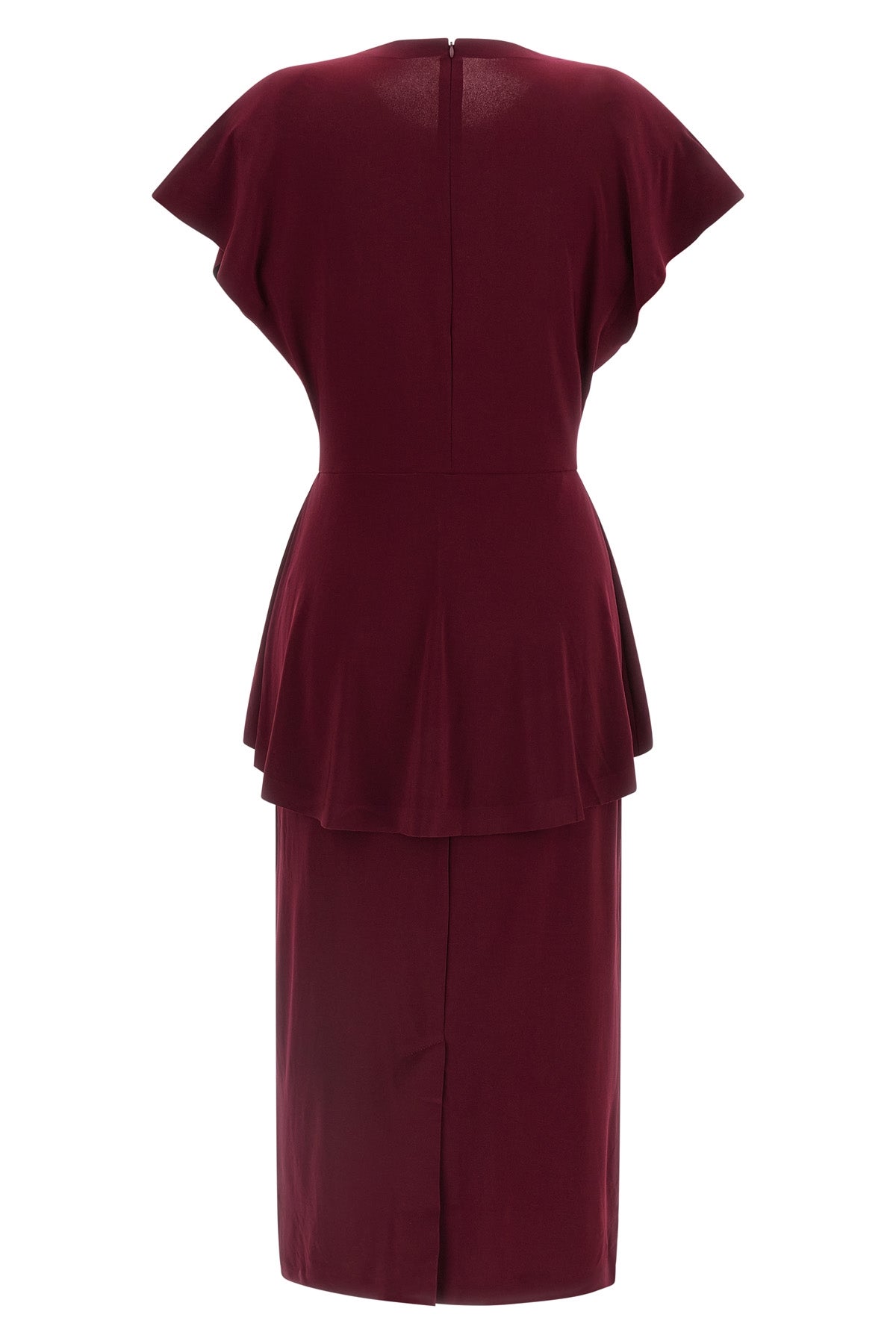 stretch fabric midi dress
