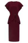 stretch fabric midi dress