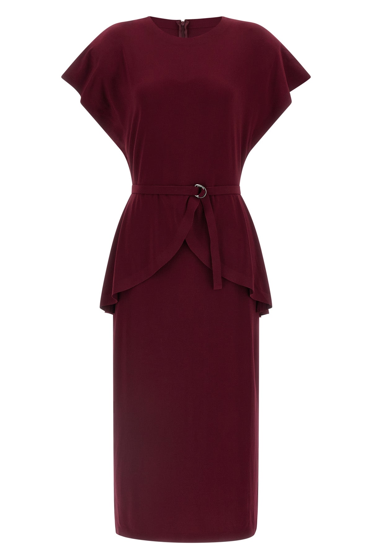 stretch fabric midi dress