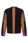 gizi panelled jacquard knit sweater