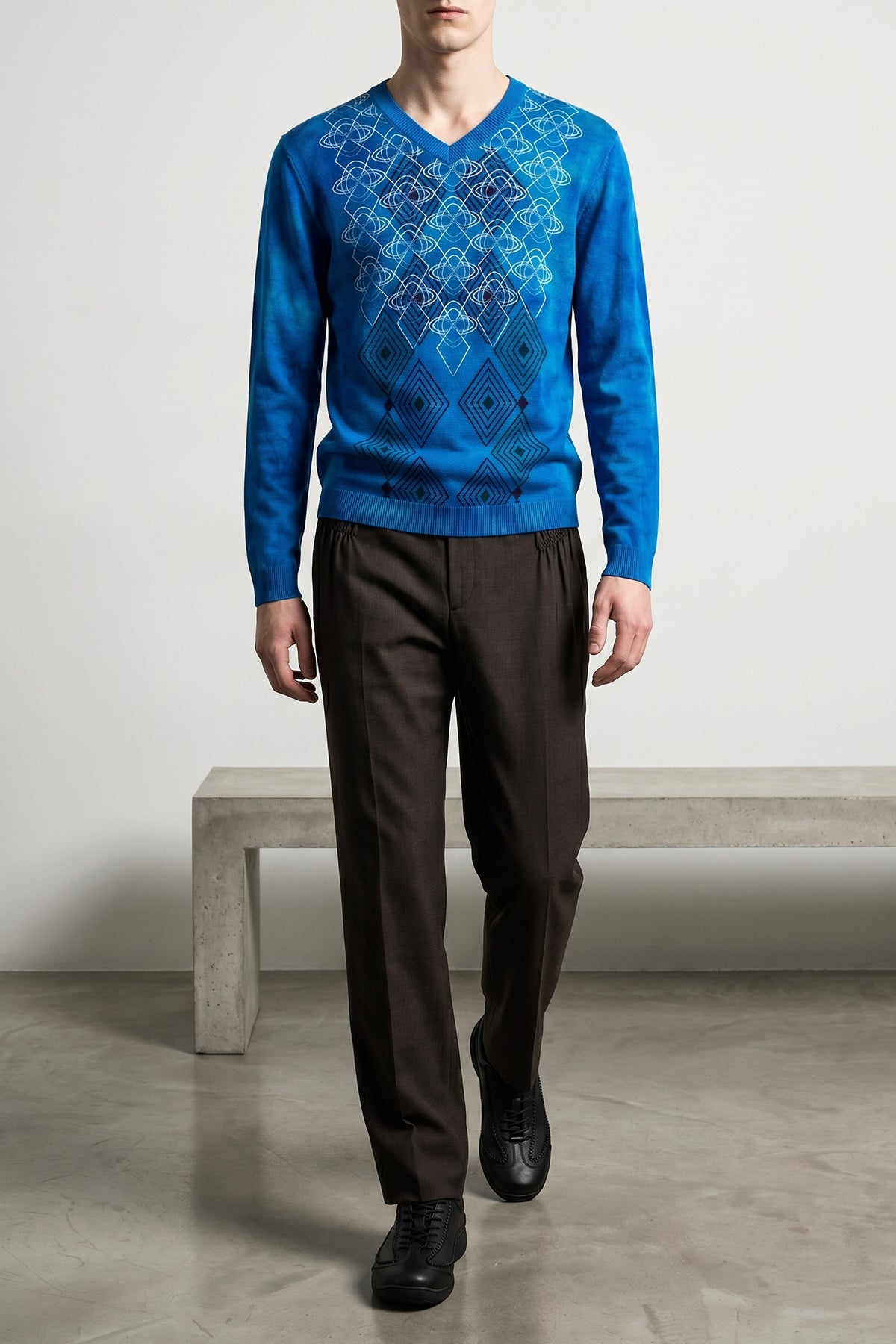 hatha jacquard knit sweater