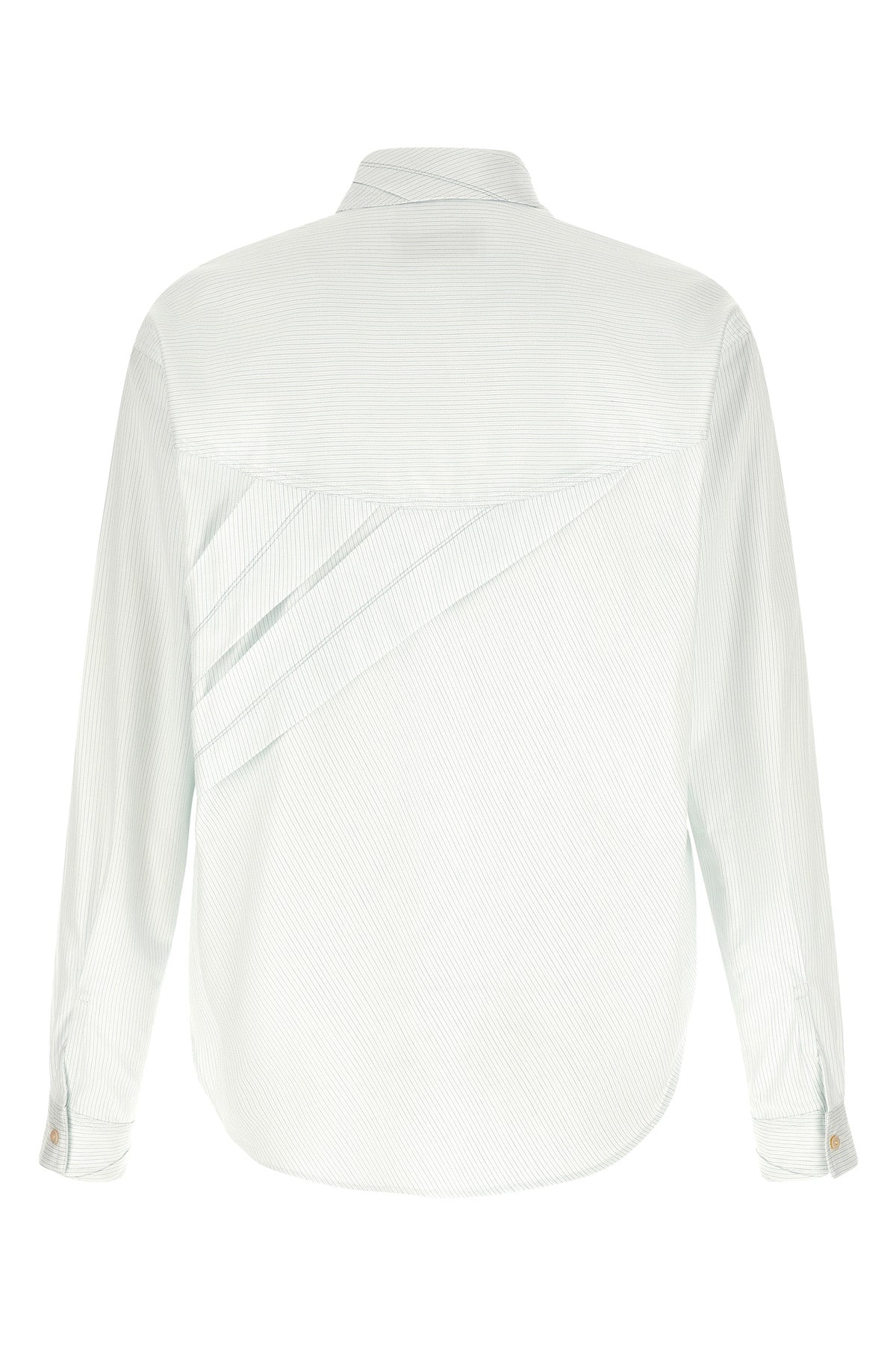 ohne k-dart shirt in double-striped cotton fabric