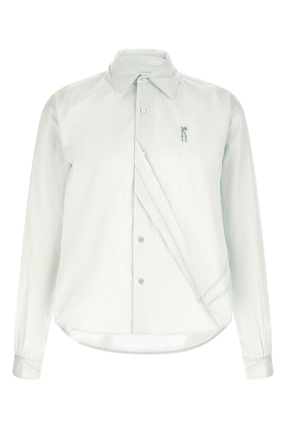 KIKO KOSTADINOV 48 ohne k-dart shirt in double-striped cotton fabric