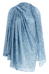 the kiko kostadinov caspian midi dress is distinguished by an asymmetrical sil